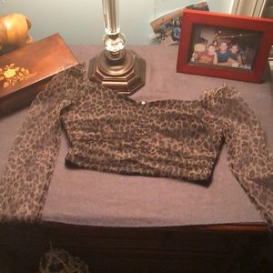 cheetah zipper up top